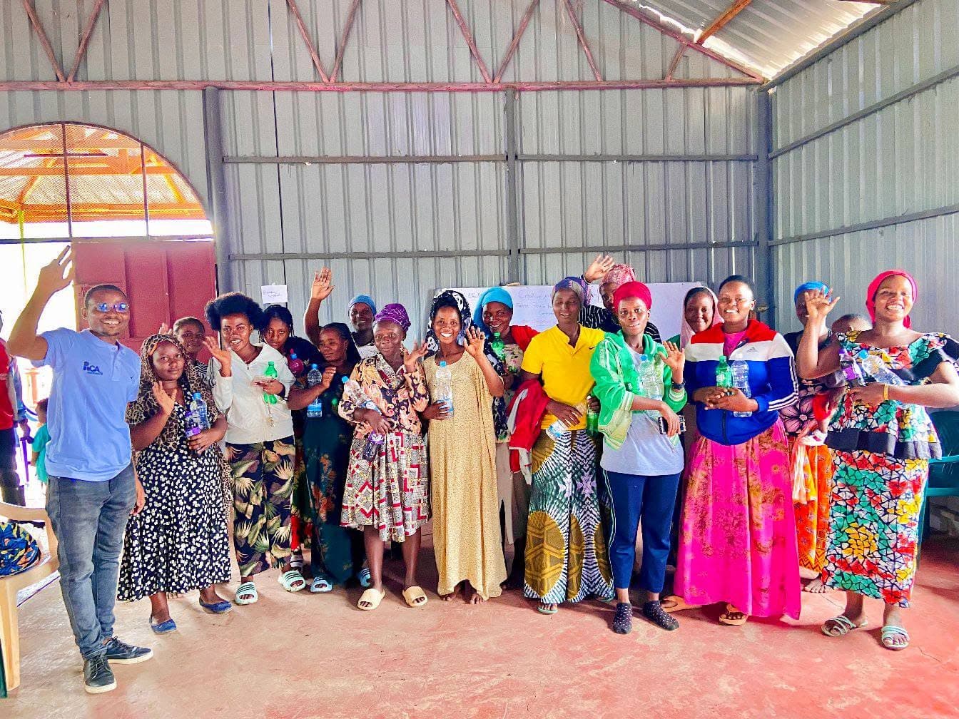 Young people from different communities working side by side