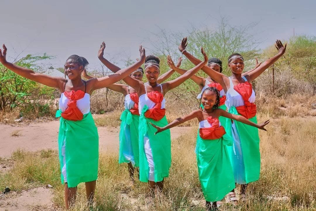 Young performers rehearsing together